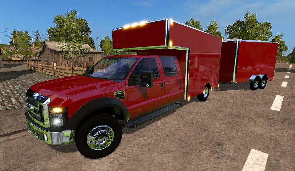 Ford F450 Utility Truck Trailer V10 Mod Farming Simulator 2022