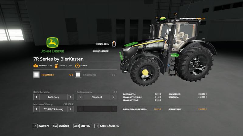 John Deere 7r Chiptuning V12 Mod Farming Simulator 2022 19 Mod