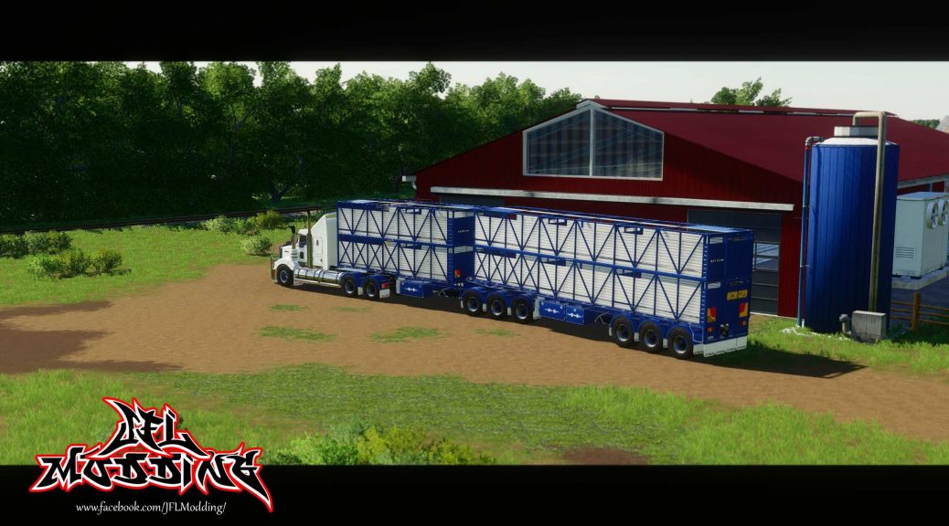 Rytrans B-Double Cattle Trailers v1.0 Mod - Farming Simulator 2022 / 19 mod
