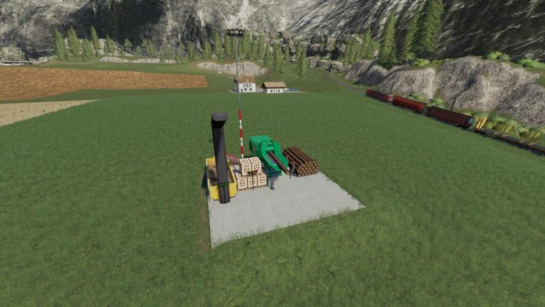 Stationary Wood Chipper v1.0.0.1 Mod - Farming Simulator 2019 / 19 mod