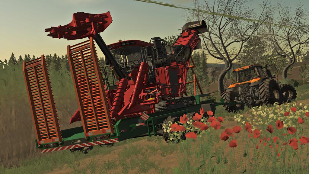 Trailer For Sugar Cane Harvester V10 Fs 19 Farming Simulator 2022
