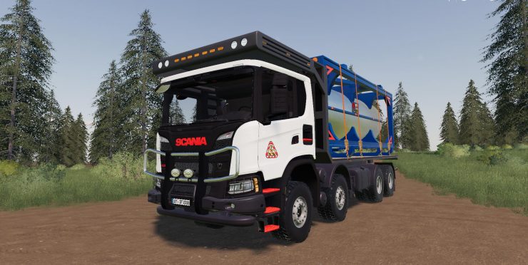 Scania XT 8x8 Flat Bed v1.1 Mod - Farming Simulator 2022 / 19 mod