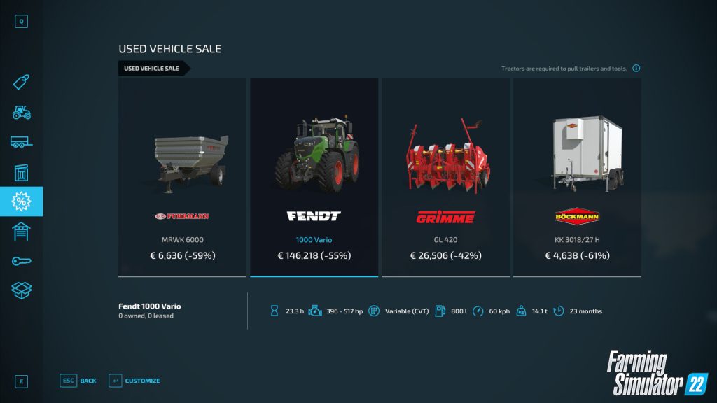 Farming Simulator 22: Buy and Repair Used Vehicle 